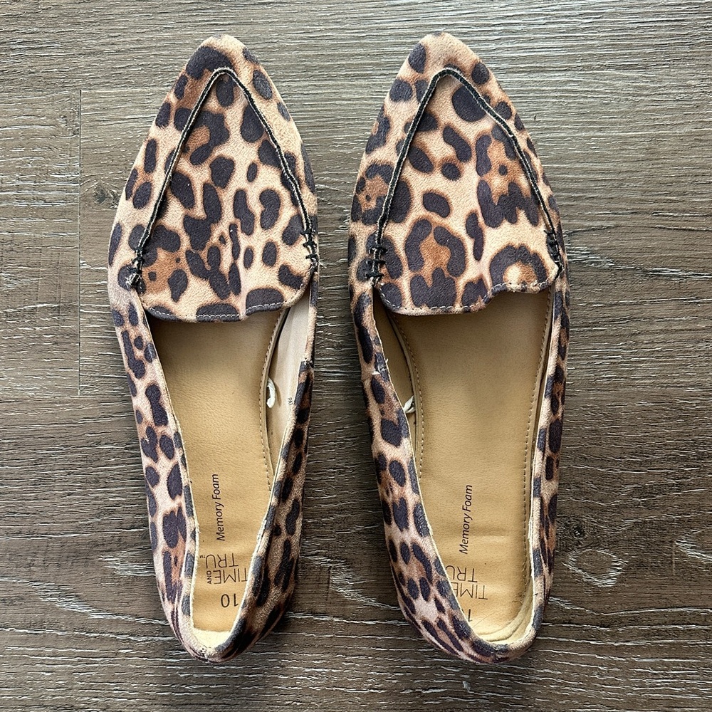 Time and Tru Leopard Print Flats